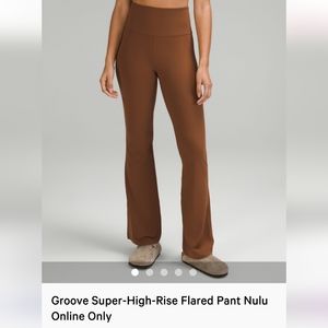 Lululemon Groove Pant Size 8, 30 inch length Roasted Brown